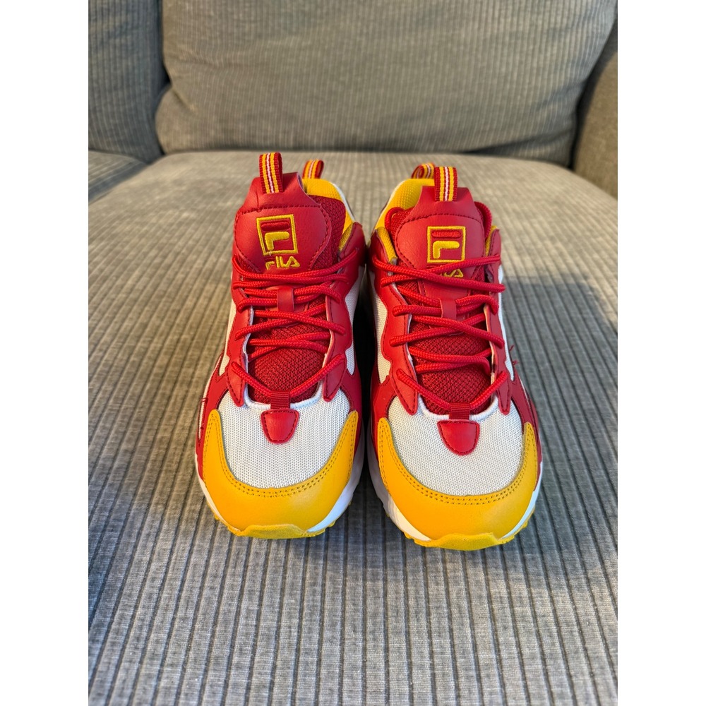 Fila Ray Tracer‎ Mens Sneakers Red Yellow White Chunky Shoes 1RM00622-433 8.5